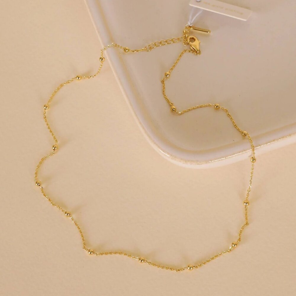 JaxKelly *Waterproof* Gold Ball Necklace - 18k Gold Plating